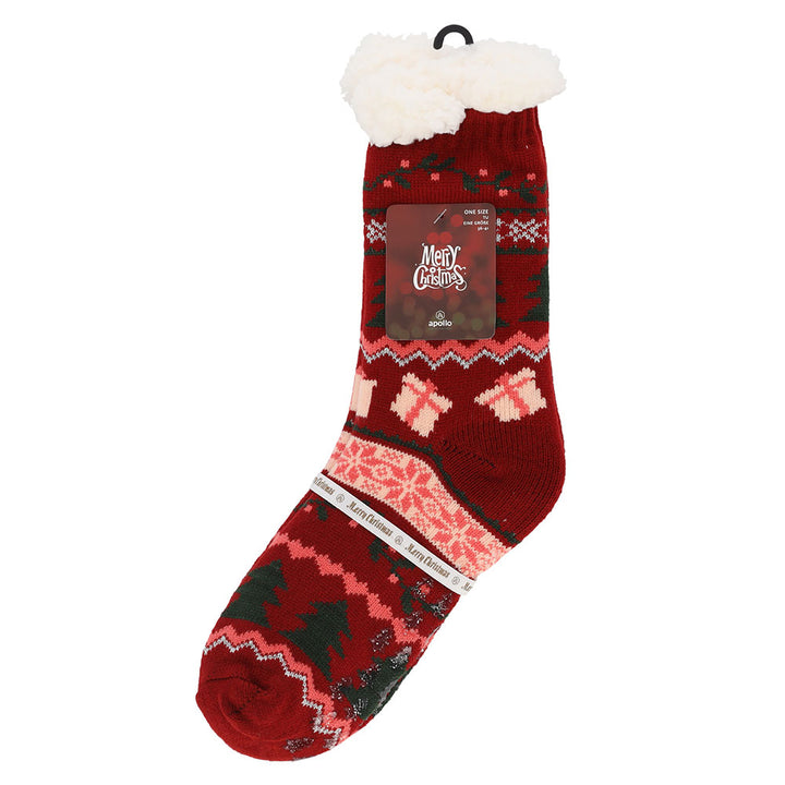 Apollo Ladies X-Mas Home Socks (Pair)