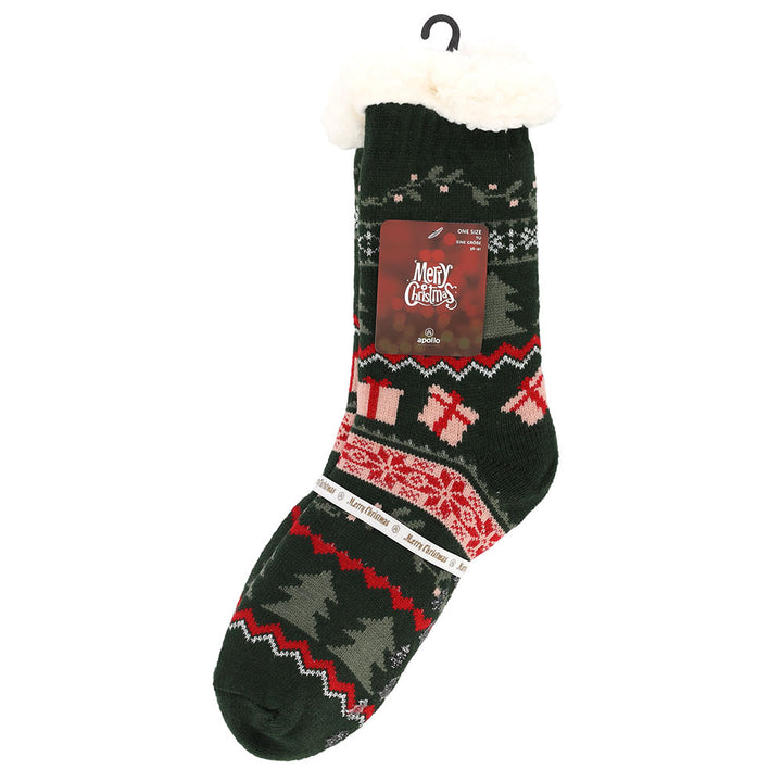 Apollo Ladies X-Mas Home Socks (Pair)