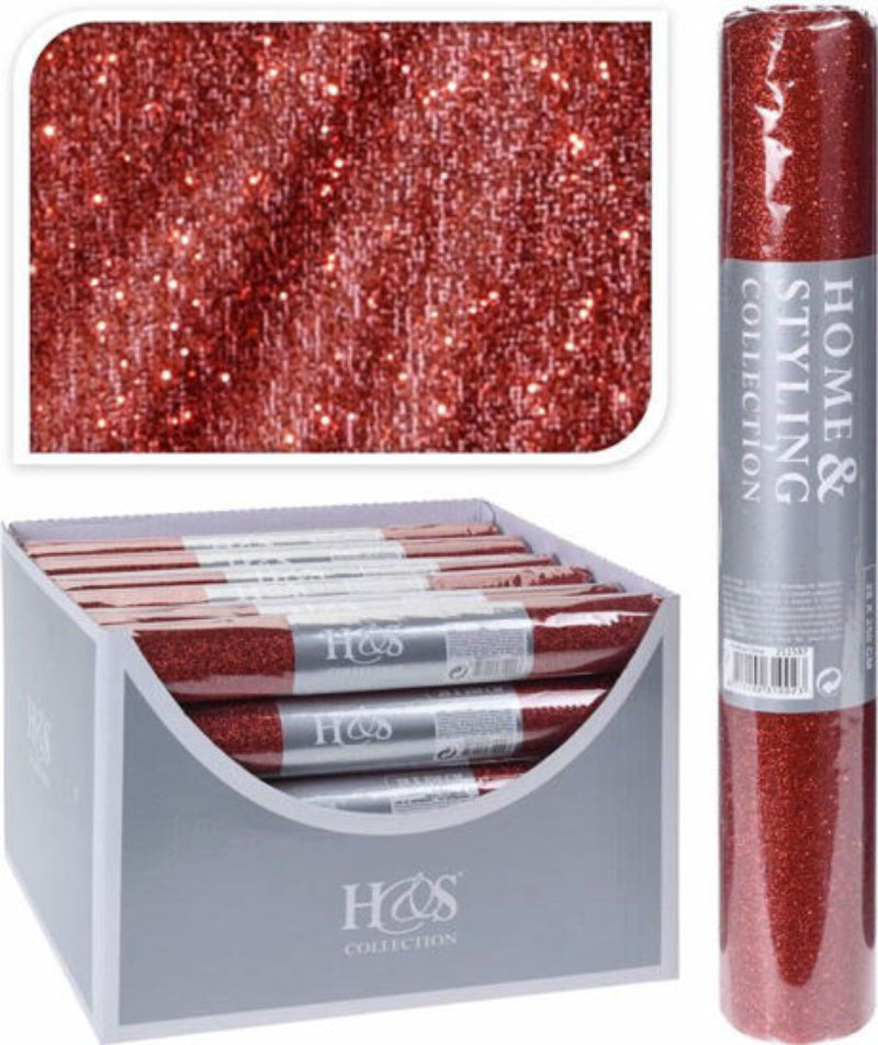 2.5m Glitter Runner Red