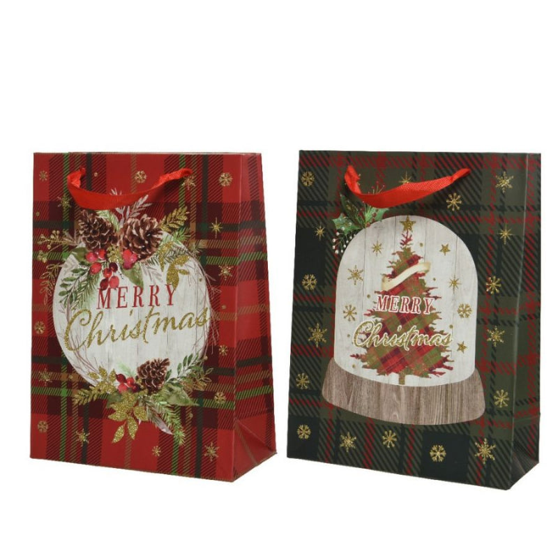 72cm Gift Bag Tartan