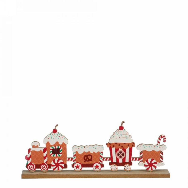 30cm Wooden Gingerbread Train