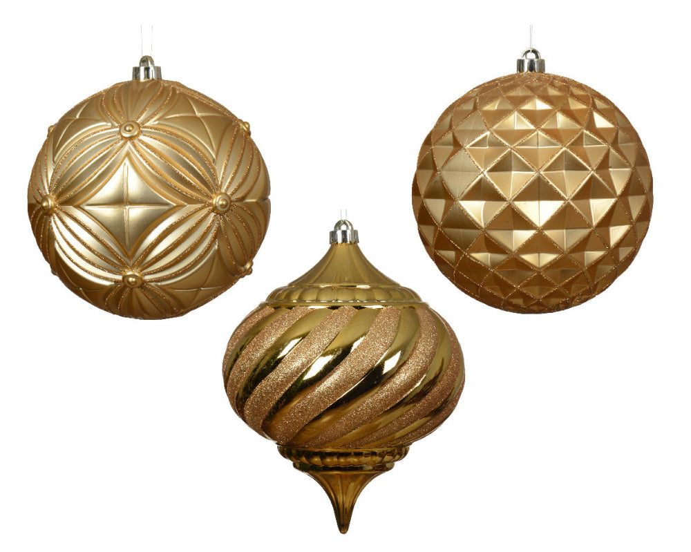 20cm Bauble Polystyrene Light Gold