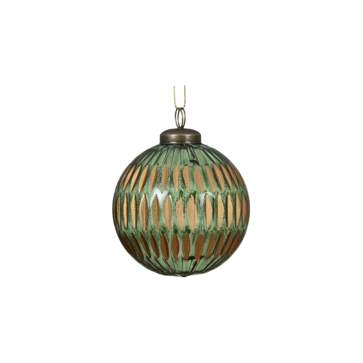 8cm Shatterproof Transparent Green Baubles