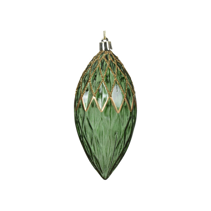 8cm Shatterproof Transparent Green Baubles
