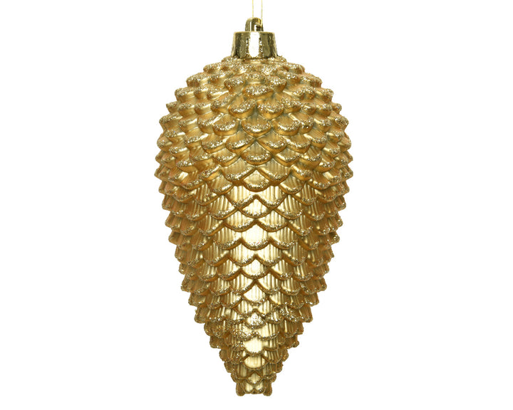 12cm Shatterproof Pinecone Light Gold- Set of 4