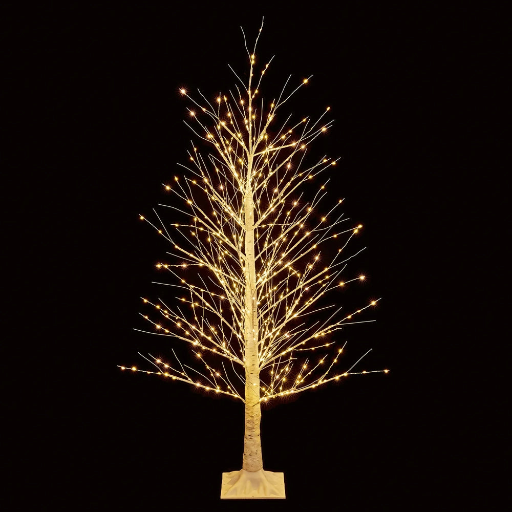 1.8m Birch Tree with 1100 Warm White Twinkling LEDs, Indoor/Outdoor