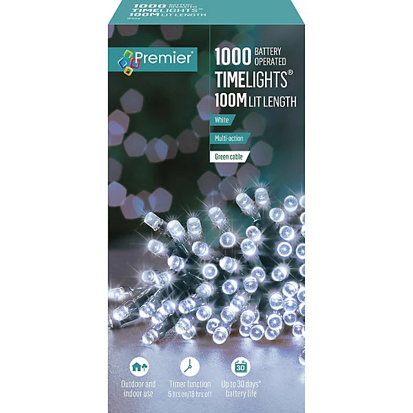 1000 LED Timelights Battery Operated Lights