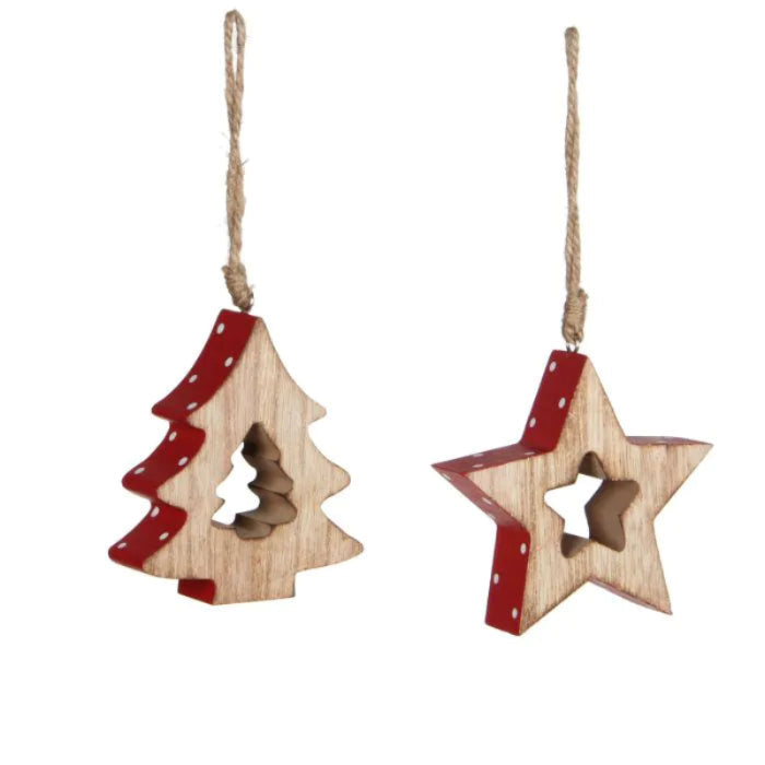 11cm Wooden Hanging Decoration