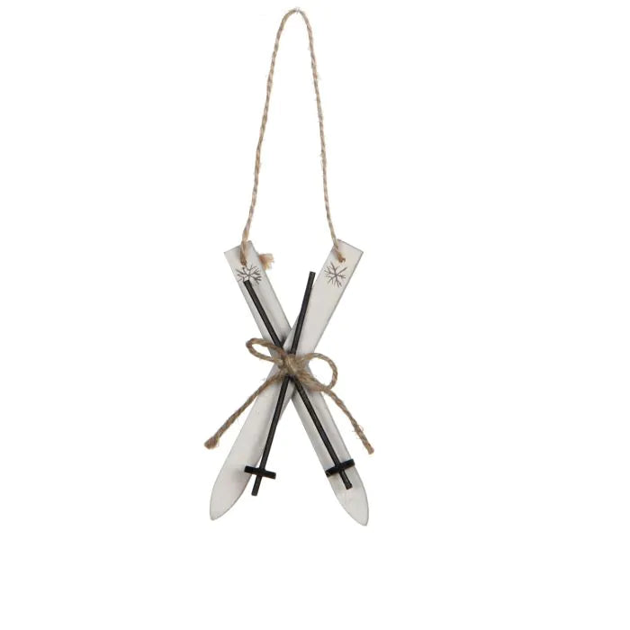 11cm Wooden Ski Hanger White