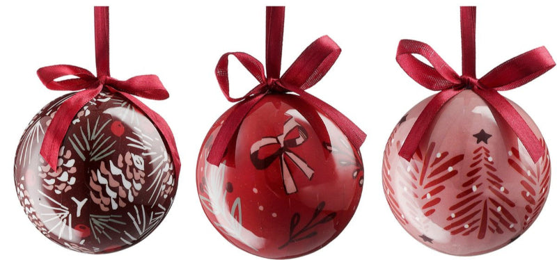 8cm Bauble With Ribbon