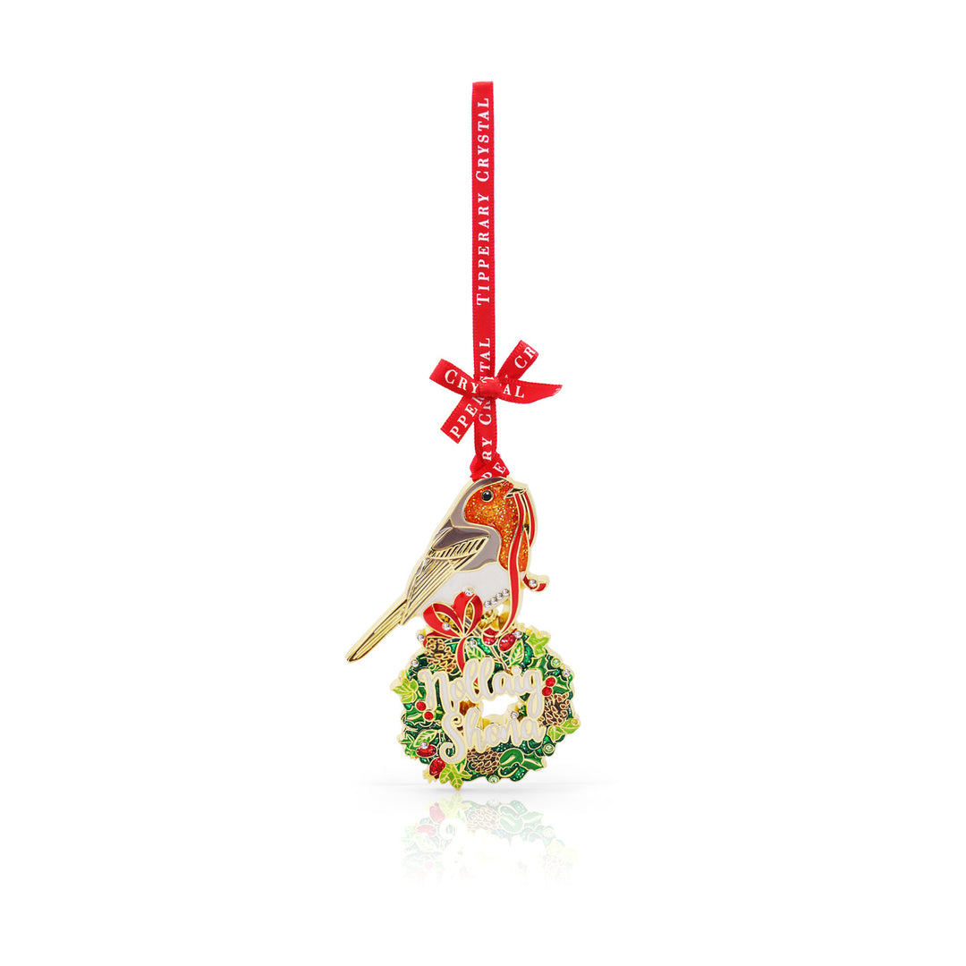 Tipperary Nollaig Shona Robin Sparkle Decoration