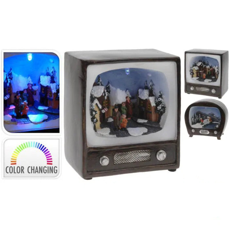Tv With Christmas Scene