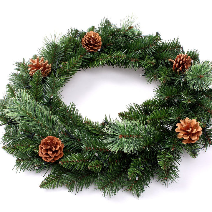 Christmas wreath with pine cones