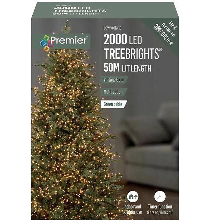 2000 LED TreeBrights Christmas Tree Lights with Timer Function