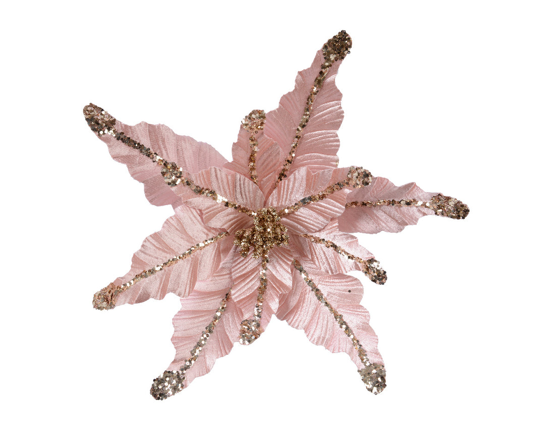 Velvet Polyester Flower Blush Pink