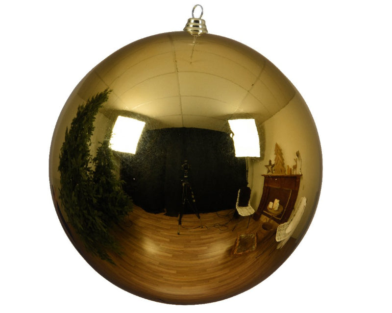 20cm Bauble Shiny Gold
