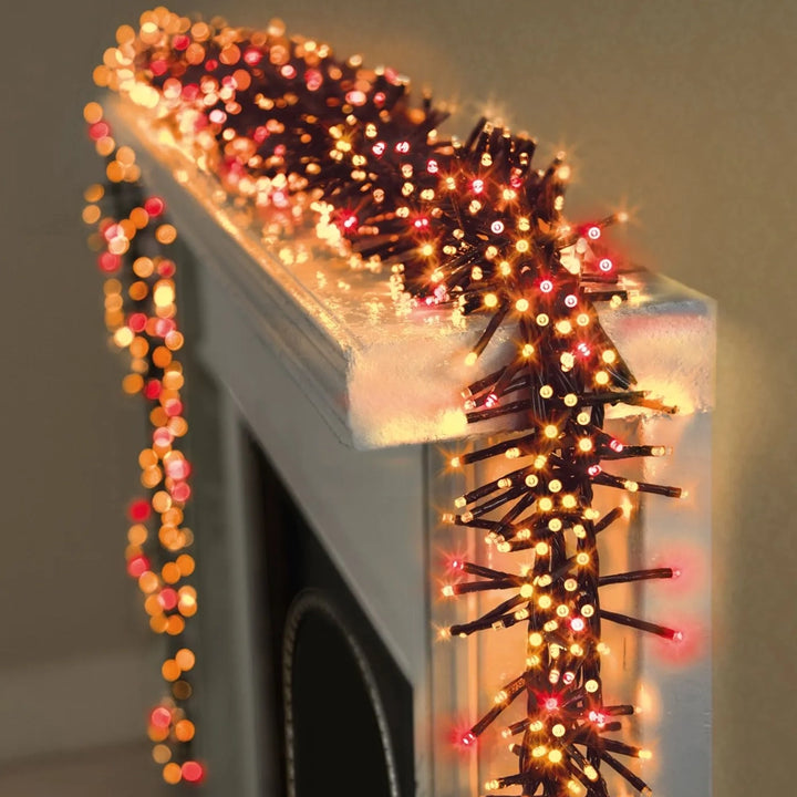3000 LED Multi-Action Cluster Christmas Lights with Timer