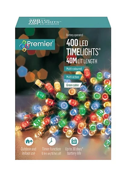 400 LED Timelights Battery Operated Lights
