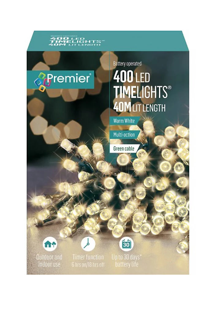 400 LED Timelights Battery Operated Lights