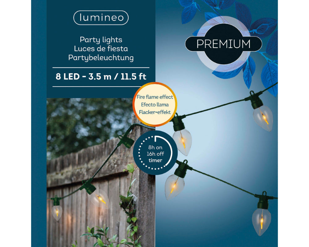 8 LED Partylight Flame Effect