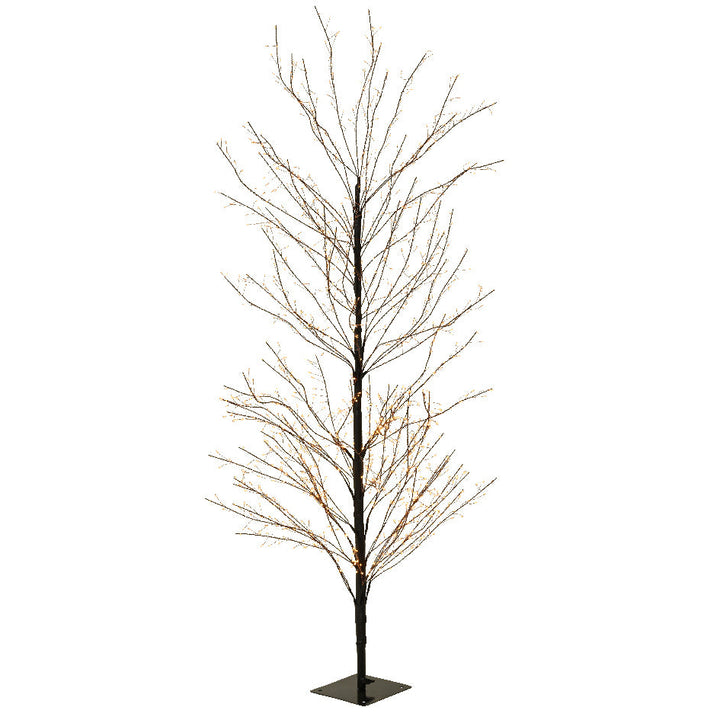 5ft Micro LED Tree Black With Warm White Lights