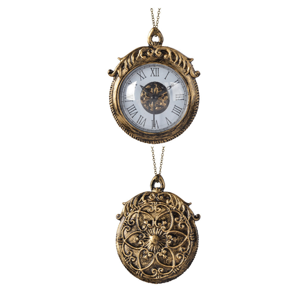 13cm Brass Effect Clock