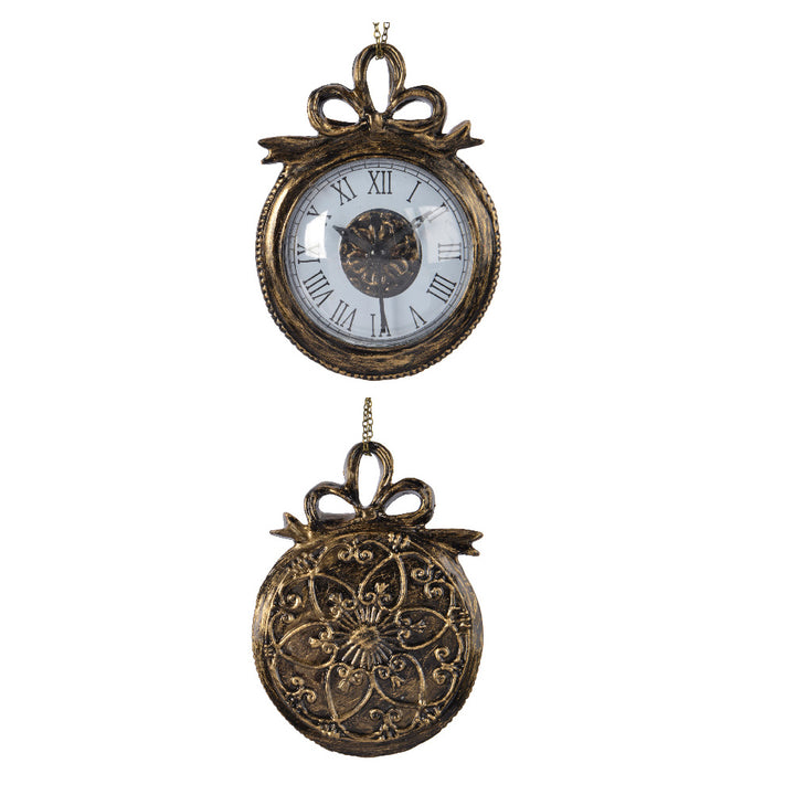 13cm Brass Effect Clock