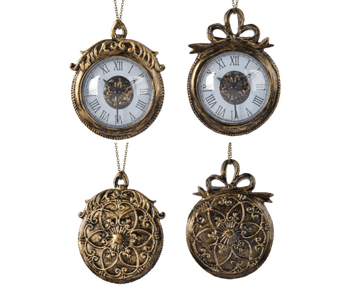brass effect clock decoration