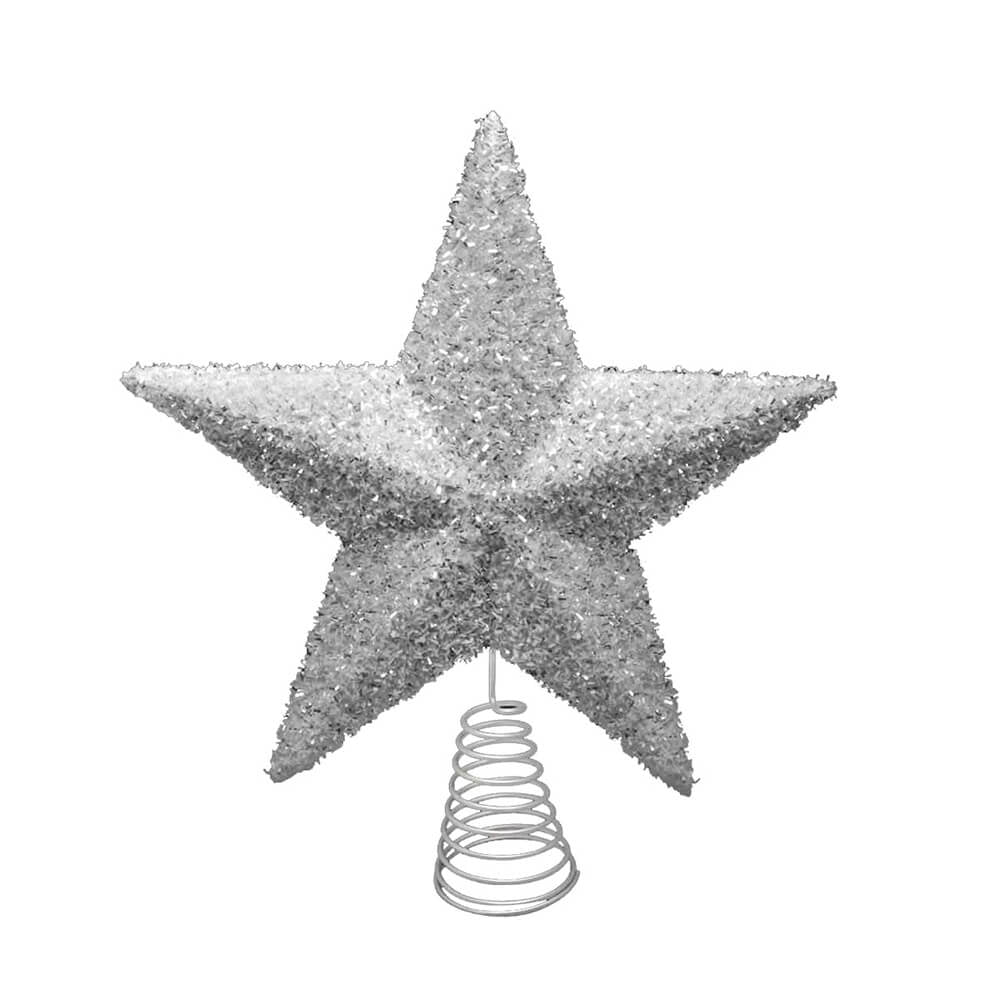 Sparkly Tree Topper Silver