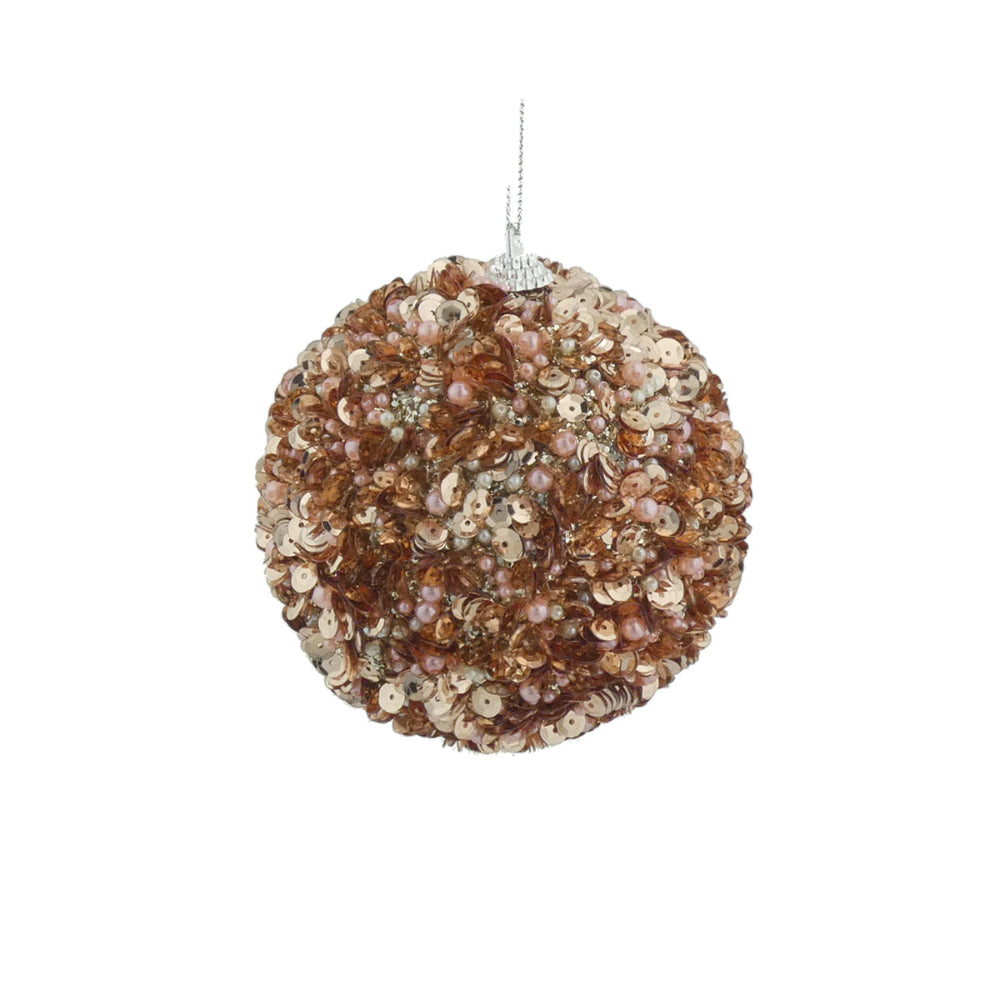10cm Rose Pearl Bauble