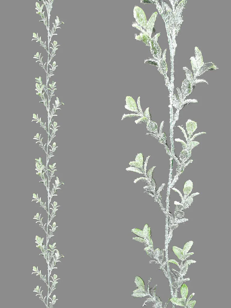 6ft Snowy Leaves Garland