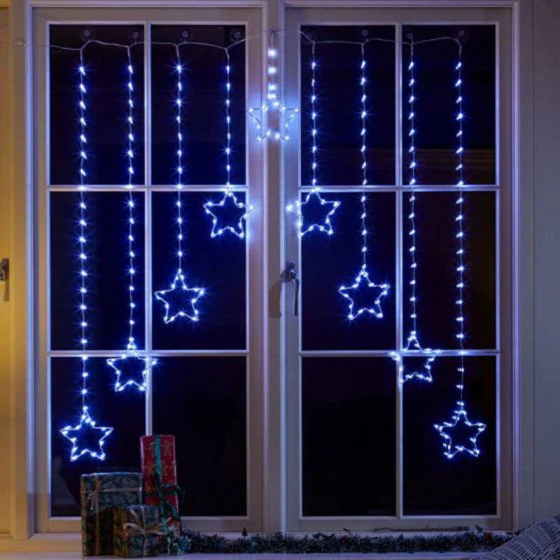 Curtain String Lights Star Cool White