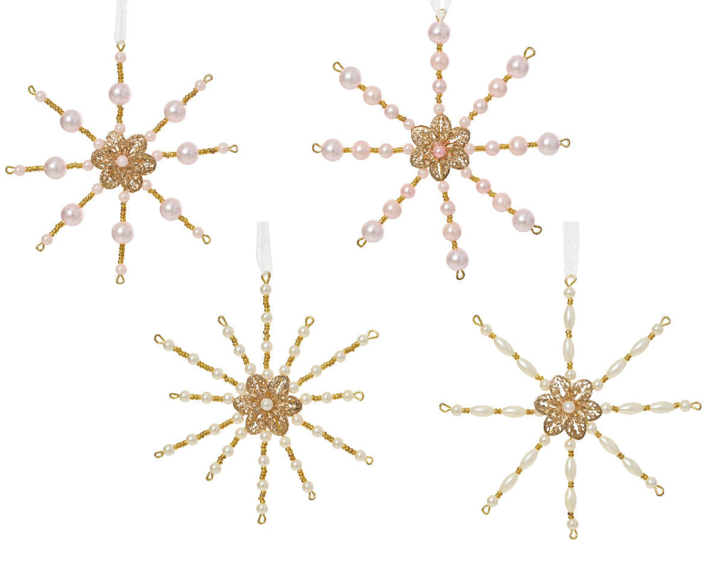 21cm Snowflake Plastic Pink