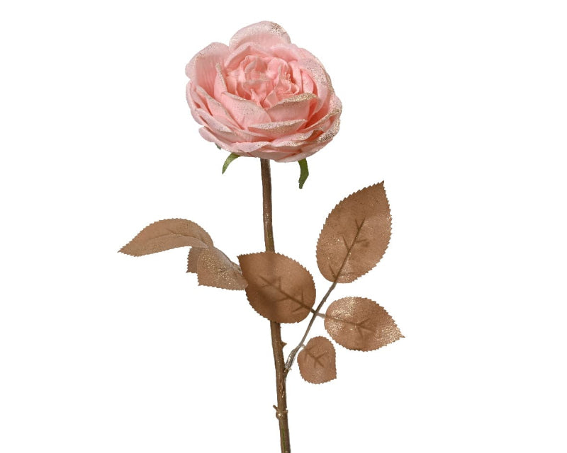 57cm Rose On Stem Pink