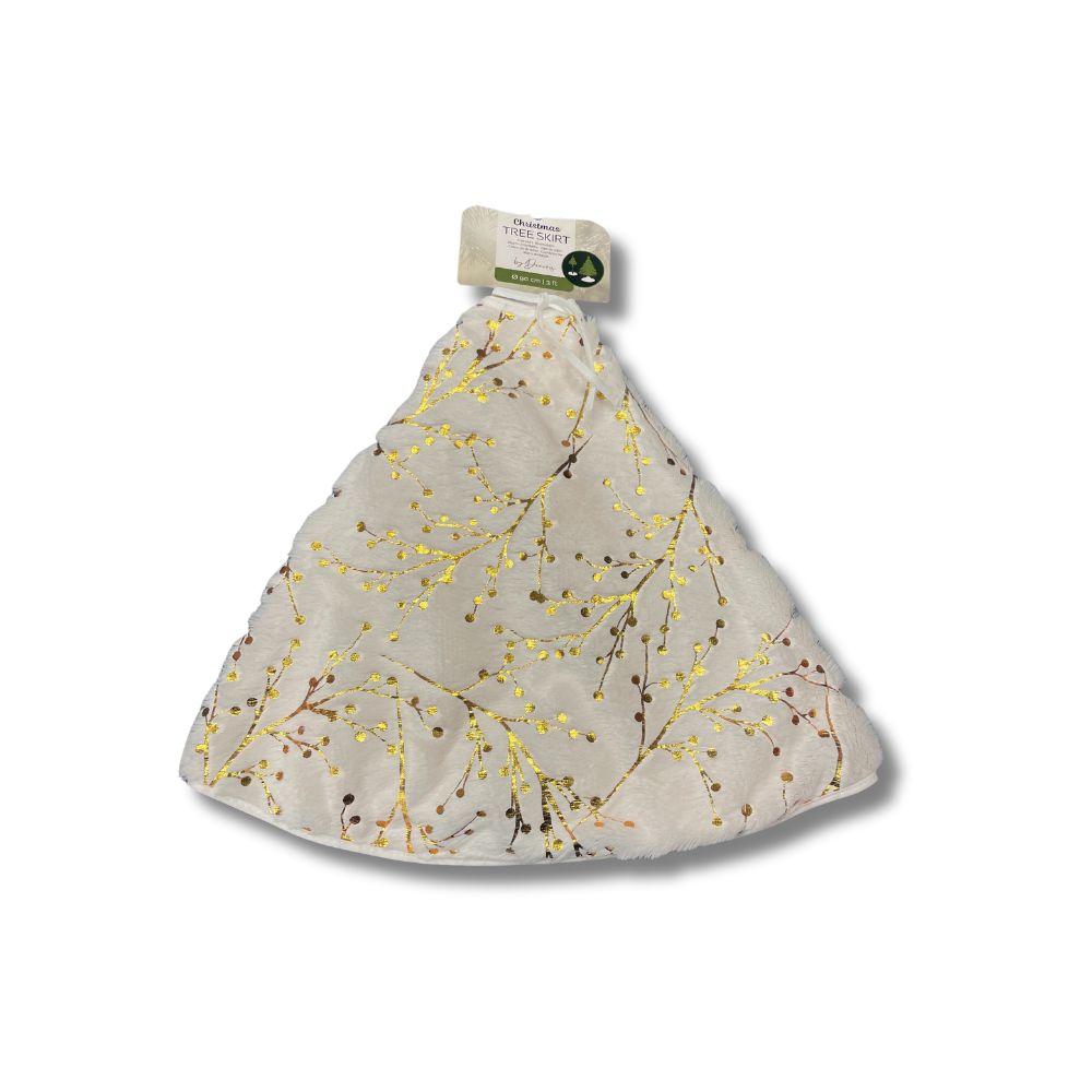 Gold Polyester Tree Skirt