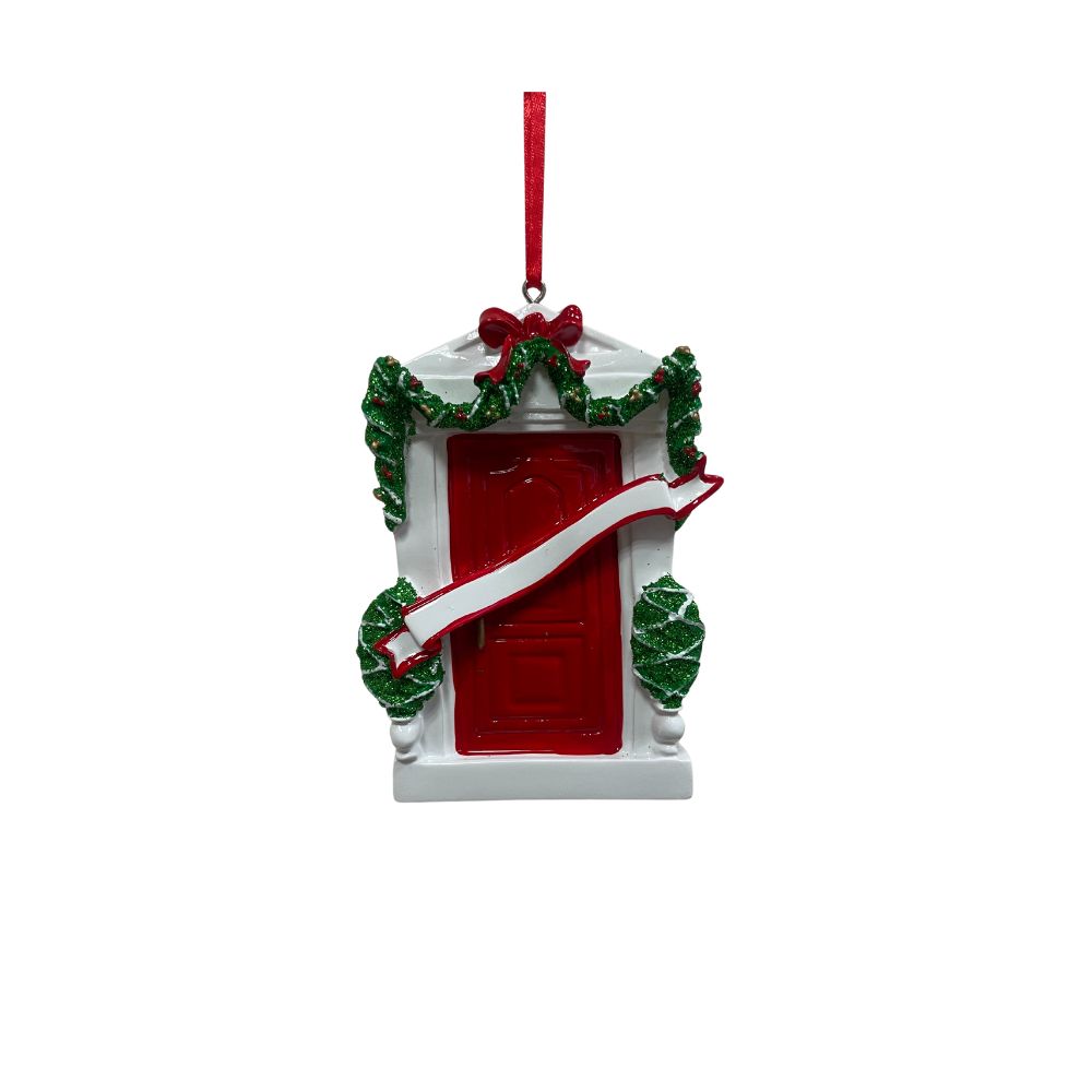 Red Door Christmas Ornament