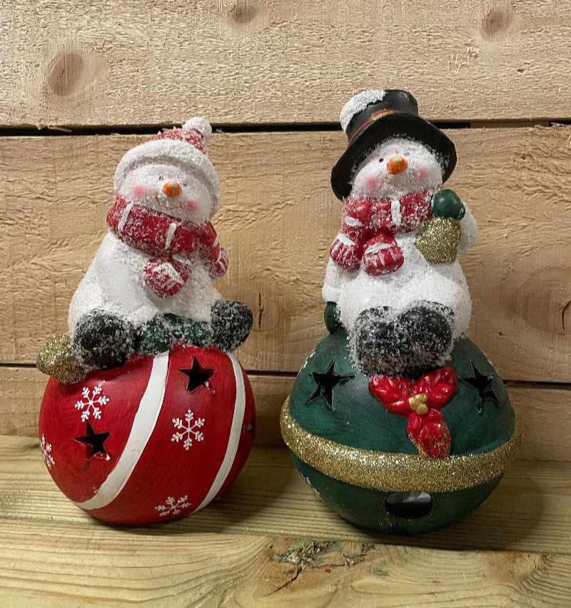 Snowman On Bauble Ornament