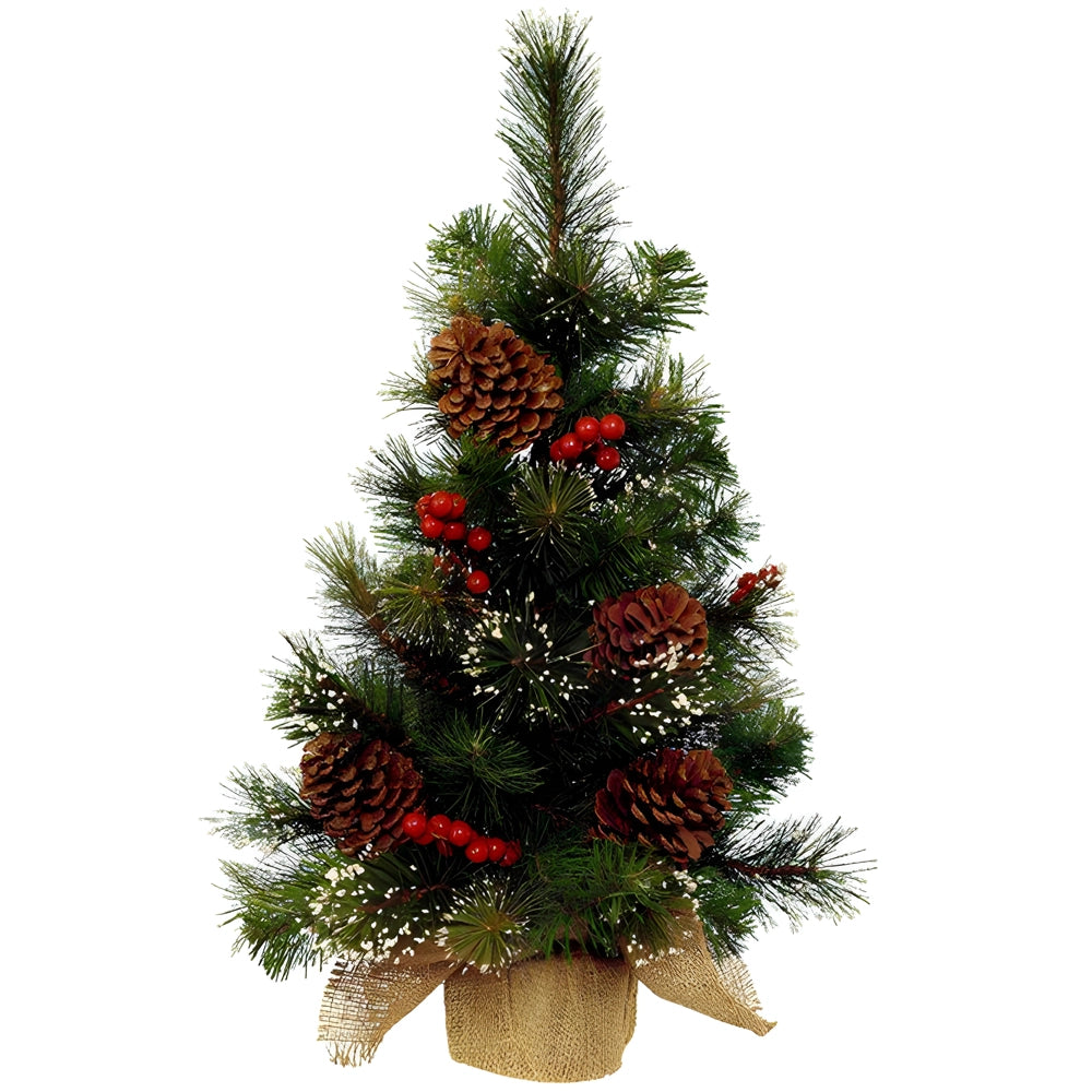 Ipswich Mini Christmas Tree with Snowy Berries & Pinecones