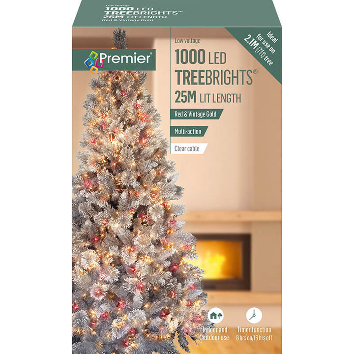 1000 LED TreeBrights Tree Lights With Clear Cable