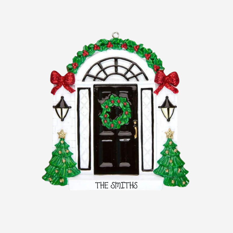 Elegant Black Door Ornament