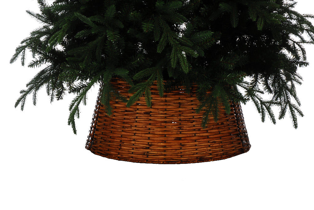 Brown Wicker 3 Piece Tree Skirt | 50cm x 62cm