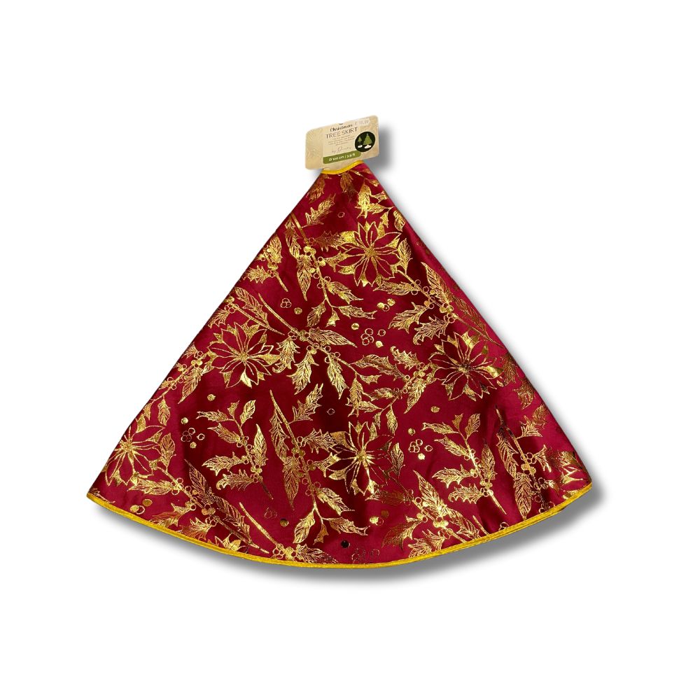 Red Velvet Polyester Tree Skirt