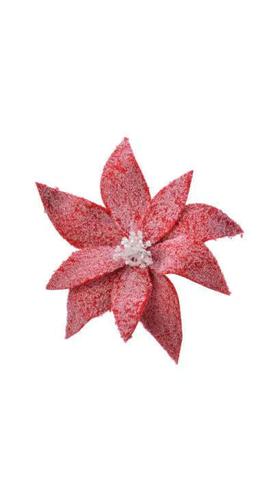 29cm Poinsettia On Clip