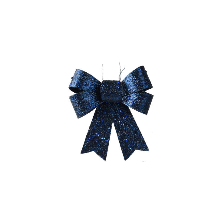 10.5cm Plastic Bow Ornament- Choice Of Colours