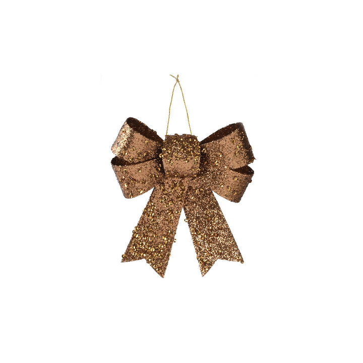 10.5cm Plastic Bow Ornament- Choice Of Colours