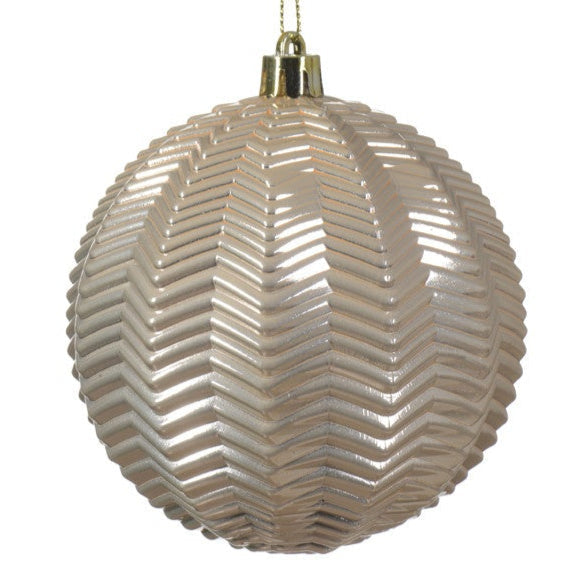 10cm Bauble Shatterproof Pearl