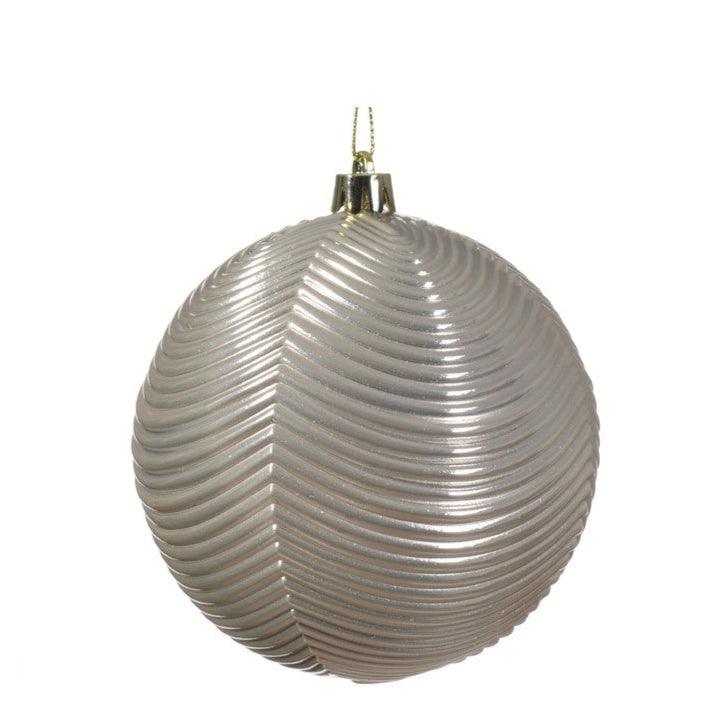 10cm Bauble Shatterproof Pearl