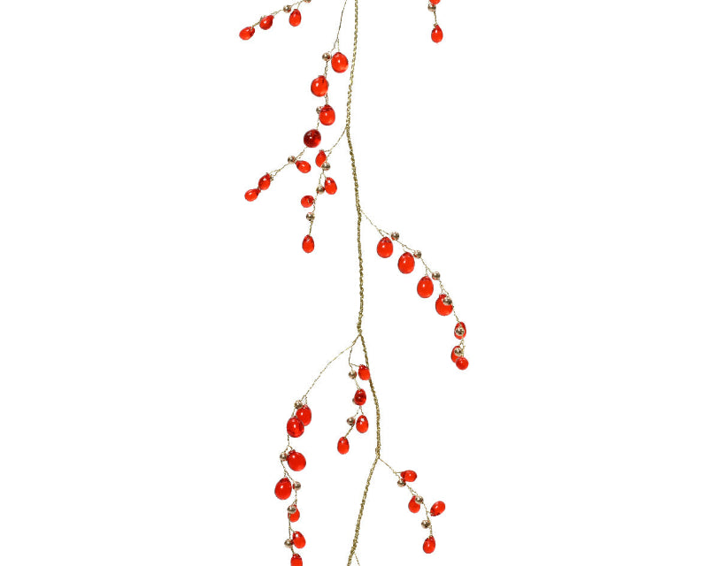 5ft Bead Garland Red