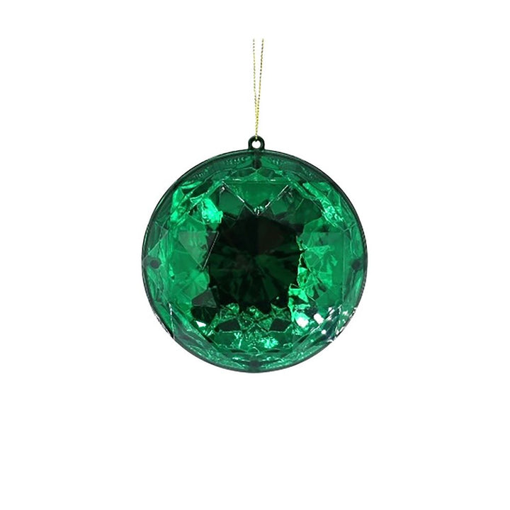 Diamond Round Hanging Decoration - Green