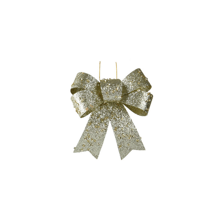 10.5cm Plastic Bow Ornament- Choice Of Colours